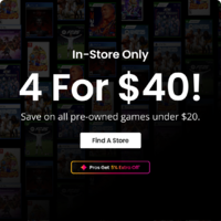 GameStop In-Stores: All Pre-Owned Video Games: Under $10: 4 for $20 or Under $20