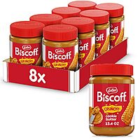8-Pack 13.4oz. Lotus Biscoff Crunchy Cookie Butter Spread Jars