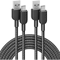 2-Pack 10' Anker USB-A to USB-C Cables (Black)