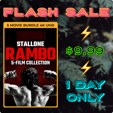 Rambo: The Complete 5-Film Collection (4K UHD Digital Film) $9.99 via FanFlix (Valid 2/18 Only)