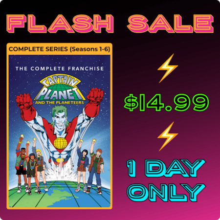 Captain Planet and the Planeteers: The Complete Franchise (1990) (Digital HD TV Show) $14.99 via Various Digital Retailers (Valid 4/22 Only)