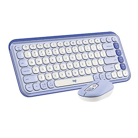 Logitech Pop Icon Bluetooth Wireless Keyboard & Mouse Combo (Lilac) $40 + Free S/H