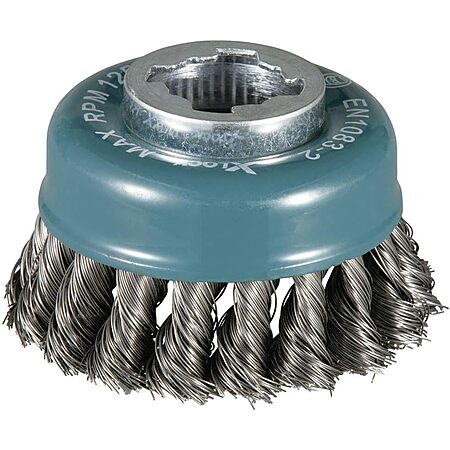 Makita X-Lock 3-1/8" Carbon Steel Knot Thin Wire Cup Power Attachment Brush $11.50 