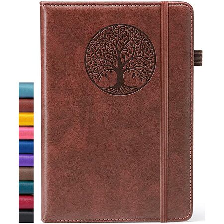 160-Page 5.7"x8.3" Biyunro A5 Hardcover Lined Journal (Brown) $4.20