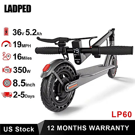 LADPED LP60 350W Foldable Electric Scooter (Up to 16mph/16 Miles Range) $106.95 + Free S&H