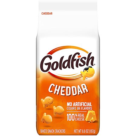 6.6oz. Goldfish Baked Snack Cracker Bag (Cheddar or Parmesan Cheese) 3 for $4.65 w/ S&S