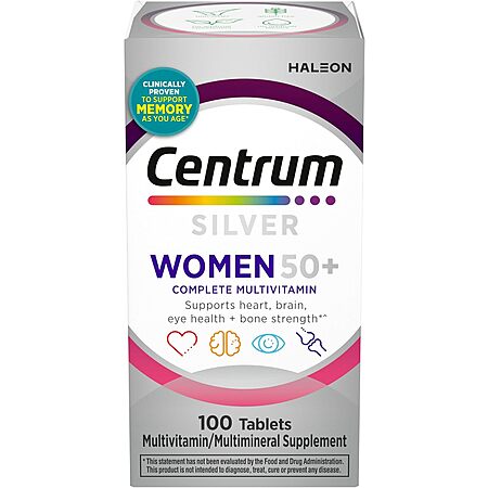 Select Amazon Accts: 100-Ct Centrum Silver Women 50+ Multivitamin Tablets $2.80 w/ S&S
