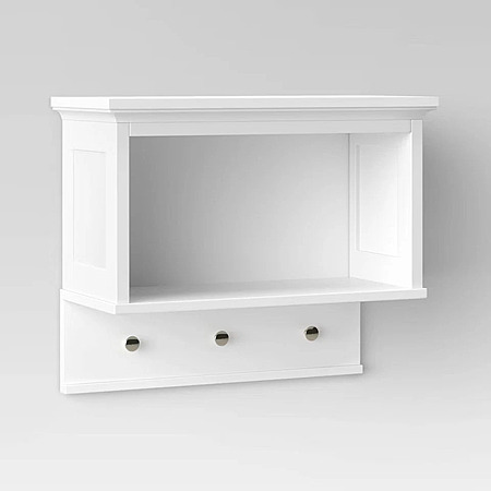 Threshold Bathroom Storage Wall Shelf Cabinet w/ Hook (White) $17.10 + Free S&H