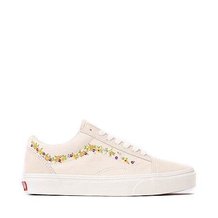 Vans Old Skool Floral Embroidery Skate Shoe (Marshmallow /Multicolor) $30 + Free S&H