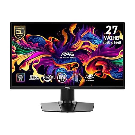 Refurb: 27" MSI MAG 272QP QD-OLED X24 1440p 240Hz Gaming Monitor $280 + Free S&H w/ Amazon Prime