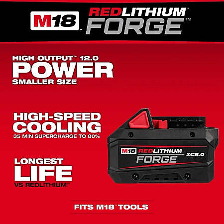 Milwaukee M18 18V RedLithium Forge XC 8.0 Ah Battery Pack $124 + Free S&H