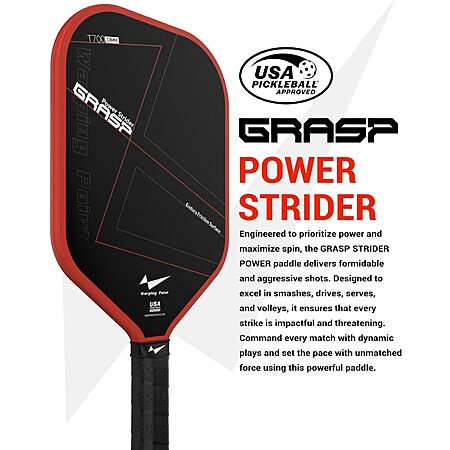 Warping Point T700 Carbon Fiber Pickleball Racket Paddle (various sizes)