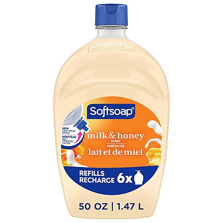 50oz. Softsoap Liquid Hand Soap Refill Bottle (Milk & Honey Scent) $4