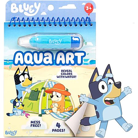 Bluey Aqua Art Reusable Activity Pages w/ Water Pen $3