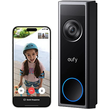Refurb: eufy C31 2K FHD Security Video Doorbell Intercom Camera (Black) $44 + Free S&H