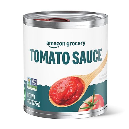 8oz. Amazon Grocery Tomato Sauce Can (Regular or No Salt Added) 4 for $1.45 w/ S&S