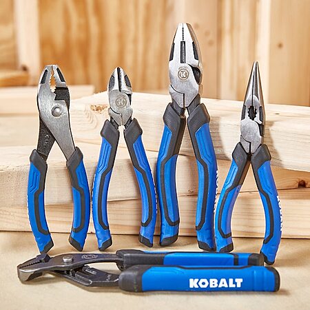 5-Pc Kobalt Assorted Pliers Set w/ Cushioned Grips $15 + Free Pickup