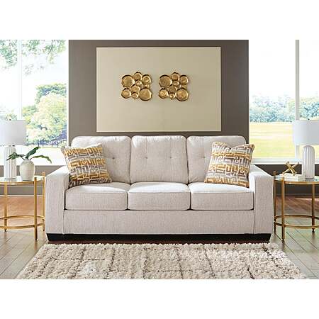 Ashley Contemporary Storrow Sofa w/ Accent Pillows (Iron or Stone) $399 + Free Doorstep Delivery
