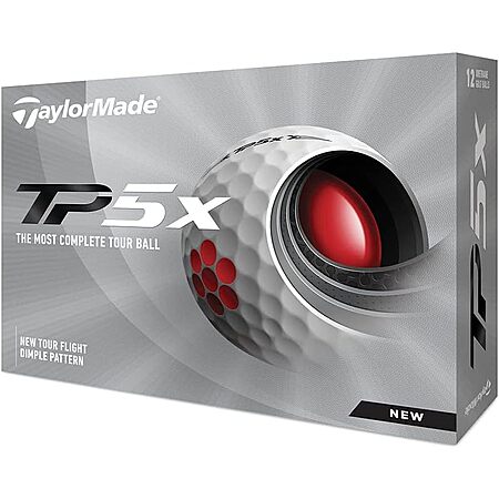 12-Ct TaylorMade TP5X Complete Tour Golf Balls (White) $40 + Free S&H