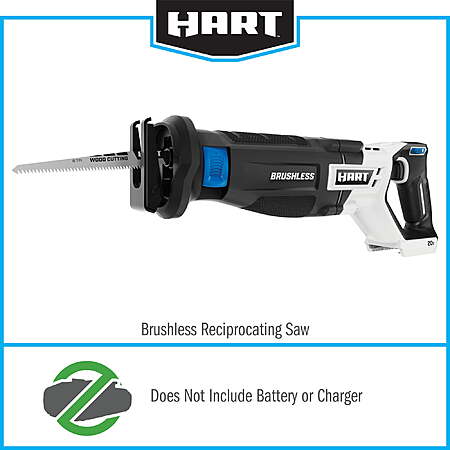 Hart 20V Brushless Reciprocating Saw w/ Integrated LED Work Light (Tool Only) $37.85 + Free S&H