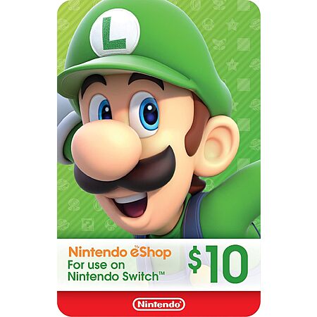 Prime Members: $10 Nintendo eShop eGift Card (Digital Code) $8.55