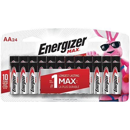 24-Pk Energizer Max Alkaline Batteries (AA or AAA) $11.25 + Free Pickup