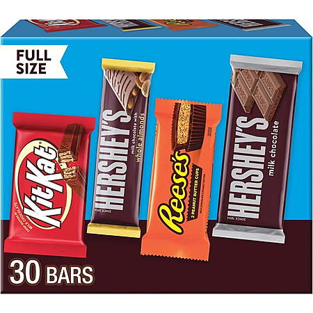 Sam's Club Members: 30-Ct Hershey's Milk Chocolate Full-Size Candy Bars $22.80 + Free Pickup