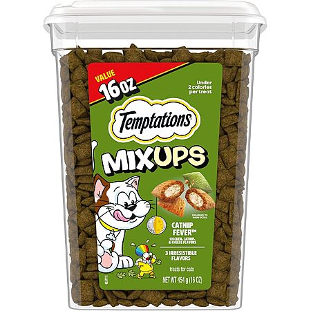16oz. Temptations MixUps Crunchy and Soft Cat Treats (Catnip Fever) $6.15 w/ S&S