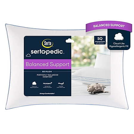 Serta Sertapedic Balanced Support Bed Pillow: King $8.90 or Standard/Queen $5.90 + Free S&H on $35+