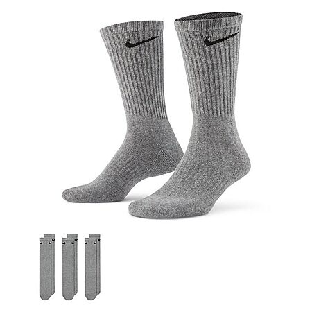 3-Pk Men's Nike Everyday Cushion Crew Training Socks (Grey) $7 + Free Pickup