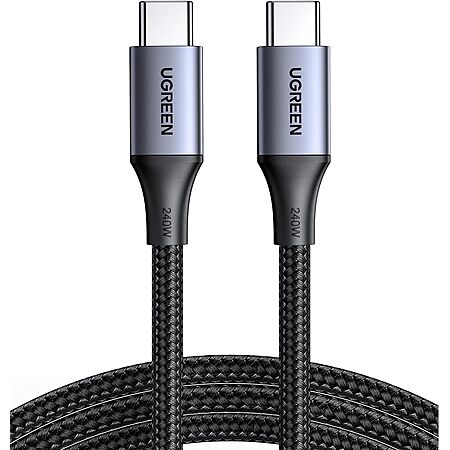 6.6' UGREEN 240W USB-C to USB-C Nylon Braided Fast Charging Cable (Black) $9