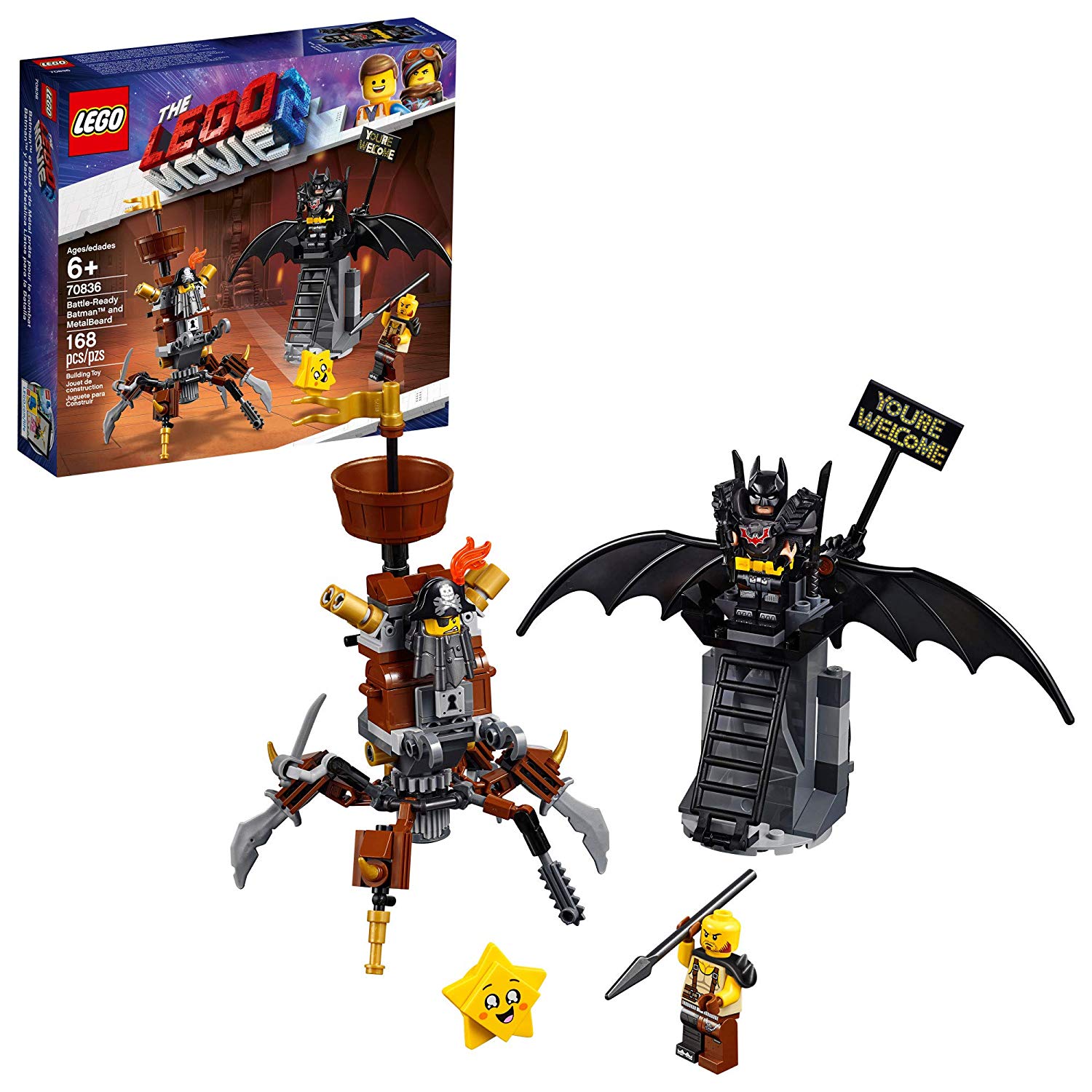 168-Piece LEGO: The LEGO Movie 2: Battle Ready Batman and MetalBeard Building Set $11.99 via Walmart/Amazon