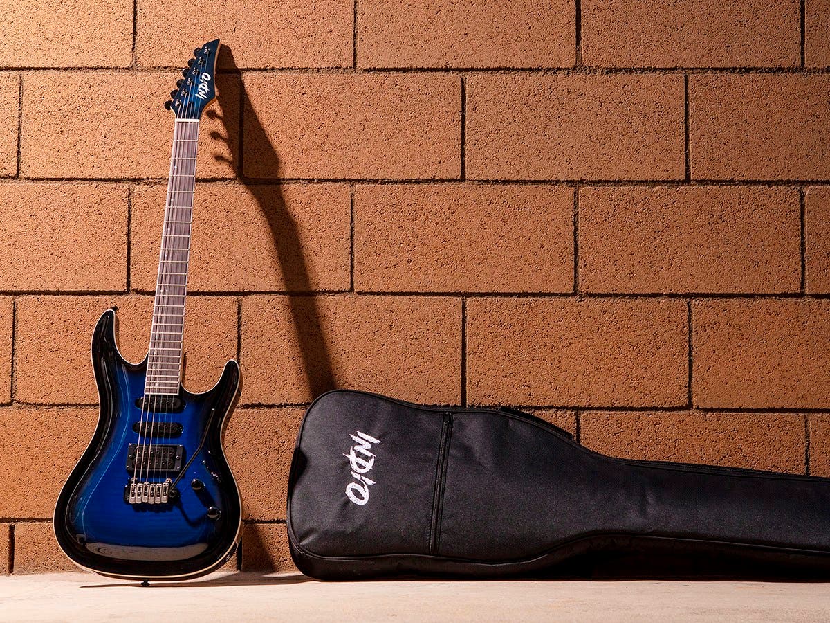 Monoprice Indio Helix Flamed Maple Electric Guitar w/ Gig Bag (Blue Burst) $129.99 + Free Shipping via Monoprice