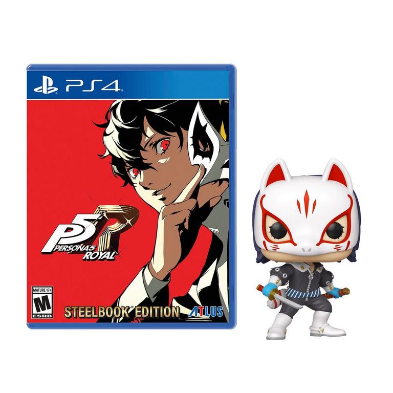 Persona 5 Royal Steel Book Launch Edition (PS4) + Funko Pop! Persona 5 Fox Vinyl Figure $39.98 Shipped