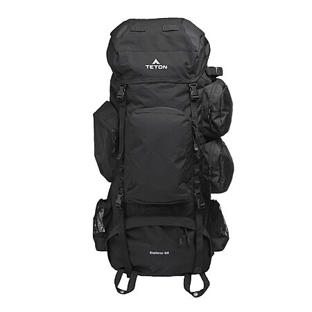 $103.99: Teton 85L Explorer Internal Frame Backpack for Hiking, Camping, Backpacking, Black