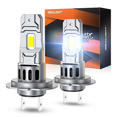 $37.49: SEALIGHT S2S H7 H7LL Light Bulbs Wireless 10,000LM 6500K Cool White (Pack of 2)