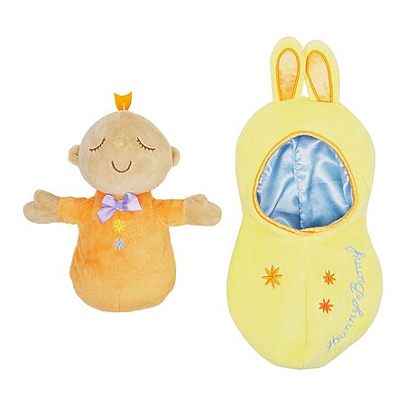 $14.22: Manhattan Toy Snuggle Pod Hunny Bunny Beige First Baby Doll with Cozy Sleep Sack
