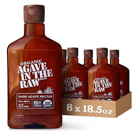 $31.90: Agave In The Raw Organic Agave Nectar, 18.5 oz, 8 Pack