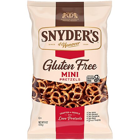 $3.00: Snyder's of Hanover Gluten Free Mini Pretzels (8 Oz Bag)