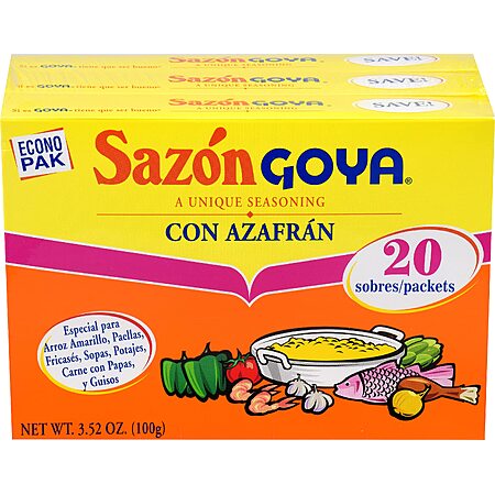 [S&S] $6.78: Goya Sazón Seasoning with Azafran, 3.52 Ounce (Pack of 3)
