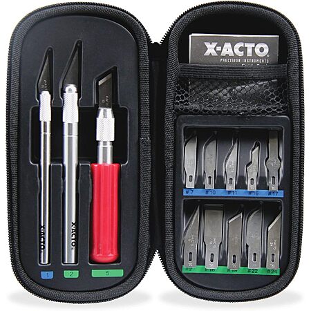 $21.97: X-ACTO Compression Basic Knife Set, 3 Knives, 13 Blades, 17 Count