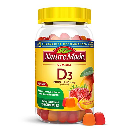 [S&S, AC] $4.23: Nature Made Vitamin D3 Gummies, 2000 IU (50 mcg), 150 Count