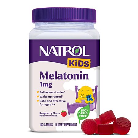 [S&S] $9.92: Natrol Kids Melatonin Gummies, 1mg, Raspberry (140 Count)