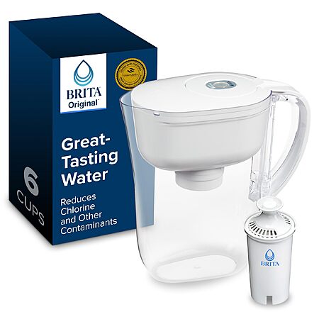 $17.68: Brita 6-Cup Water Filter Pitcher, White