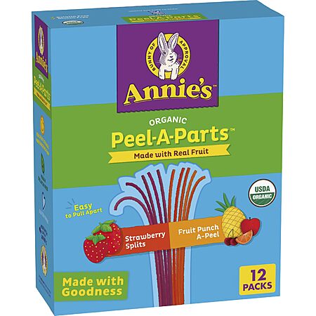 [S&S] $6.45: Annie's Organic Fruit Peel-A-Parts Fruit Flavored Snacks Variety Pack (12 Count)