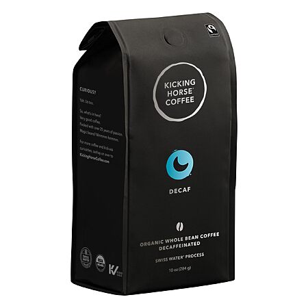 [S&S, AC] $37.98: Kicking Horse Coffee Decaf Dark Roast Whole Bean, 10 Ounce (Pack of 6)