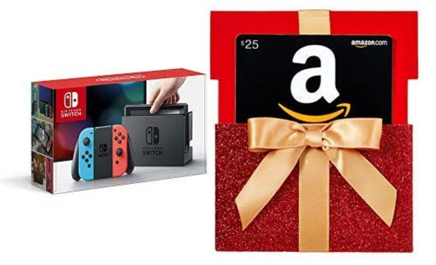 Nintendo Switch + $25 Amazon Gift Card $299