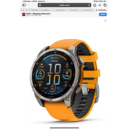 Garmin fēnix® 8 AMOLED Sapphire GPS Smartwatch