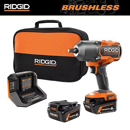 RIDGID 18V Impact Wrench Kit for $189
