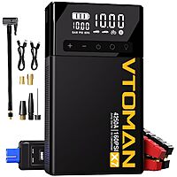 VTOMAN X7 Jump Starter with Air Compressor, 4250A Jumper Starter with 160PSI Digital Inflator $84.17